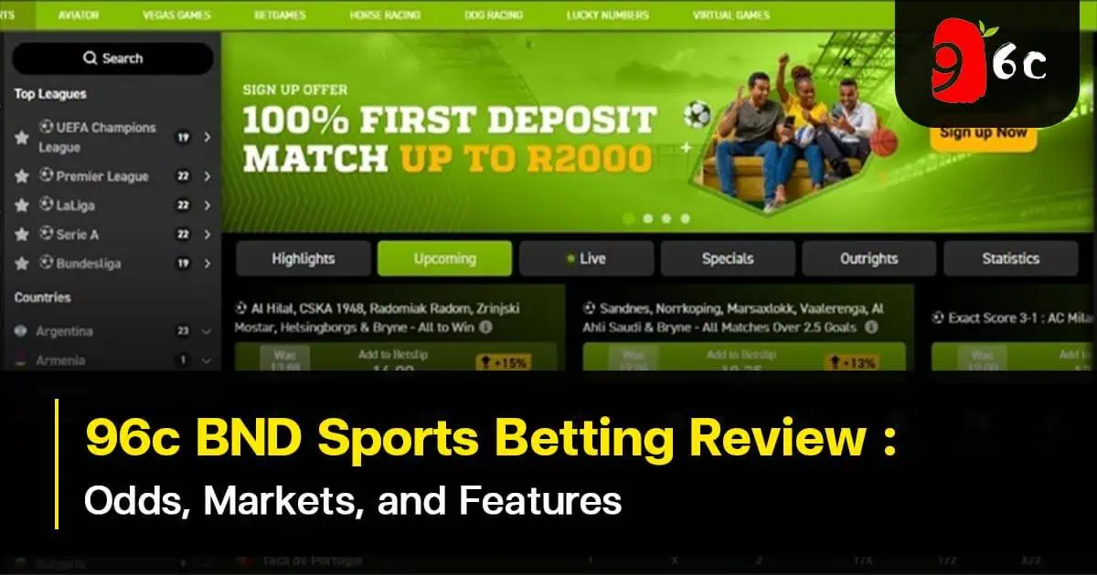 96c BND Sports Betting Review: Odds, Markets, and Features